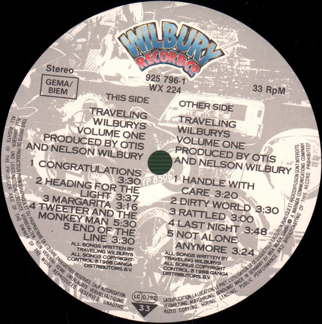 Traveling Wilburys - Volume One - Lp