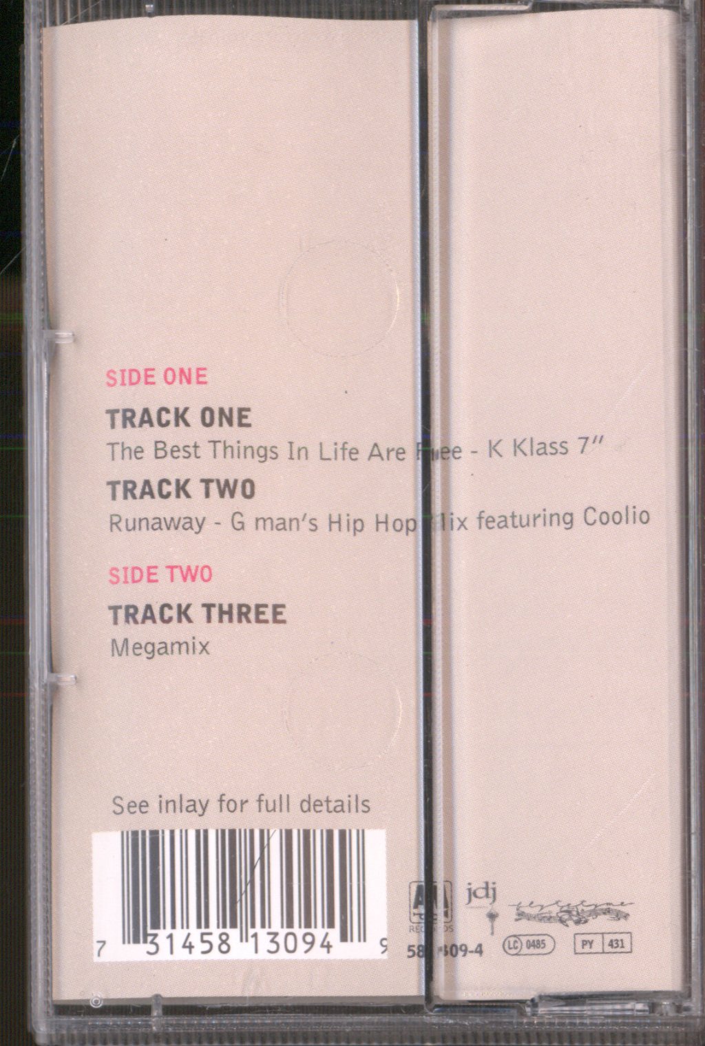 Luther Vandross And Janet Jackson - Best Things In Life Are Free - Cassette