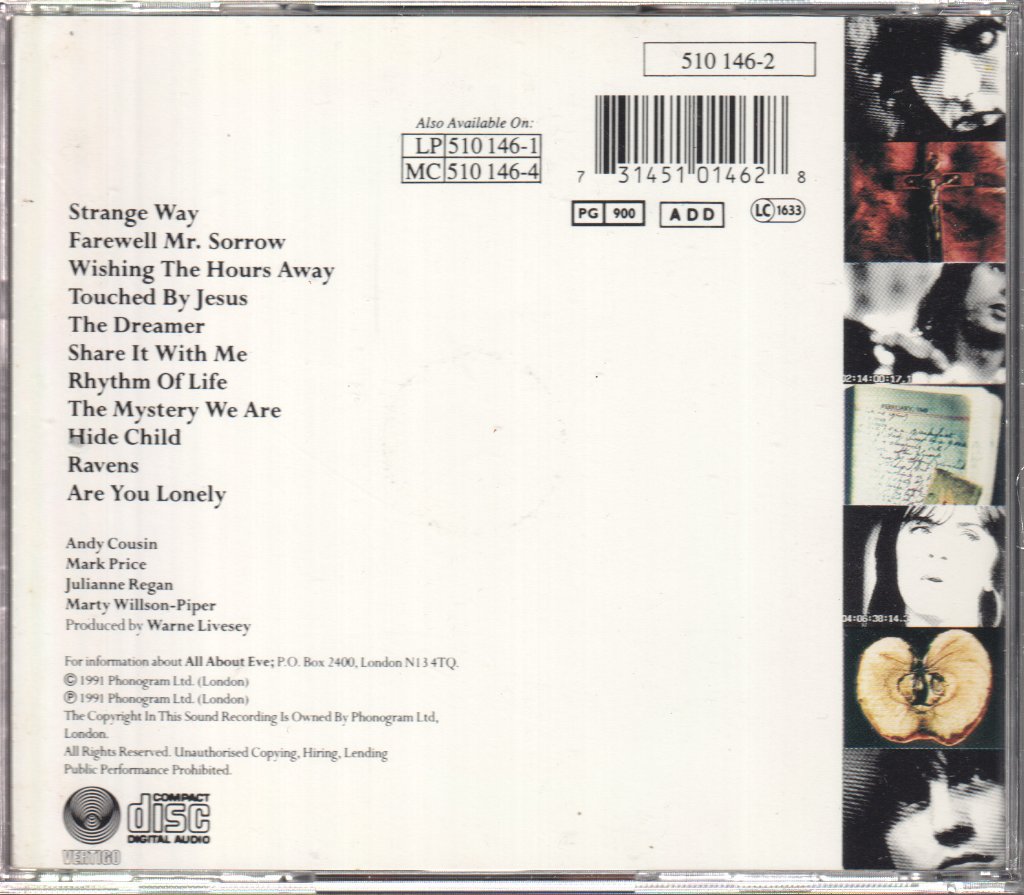 All About Eve - Touched By Jesus - Cd