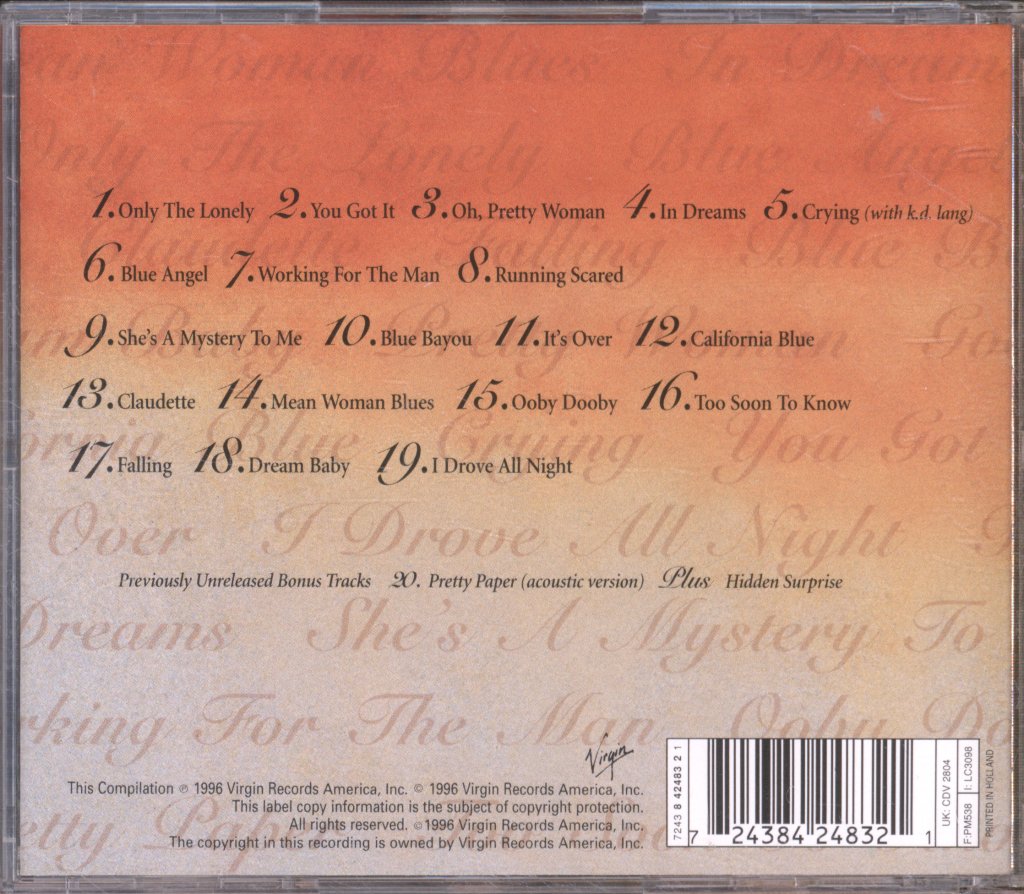 Roy Orbison - Very Best Of Roy Orbison - Cd