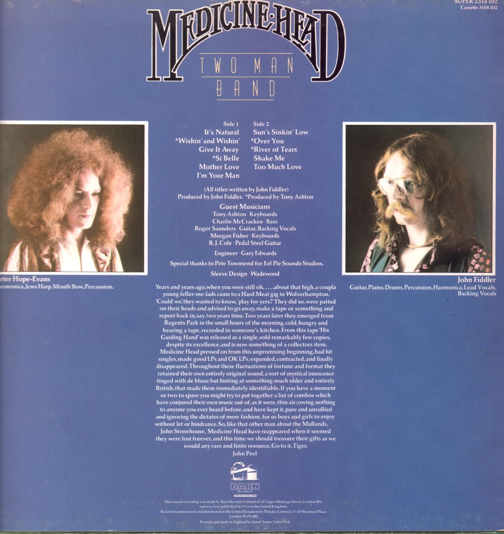 Medicine Head - Two Man Band - Lp