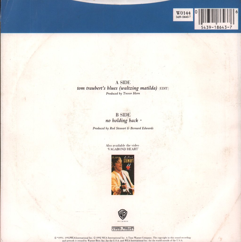 Rod Stewart - Tom Traubert's Blues - 7 Inch