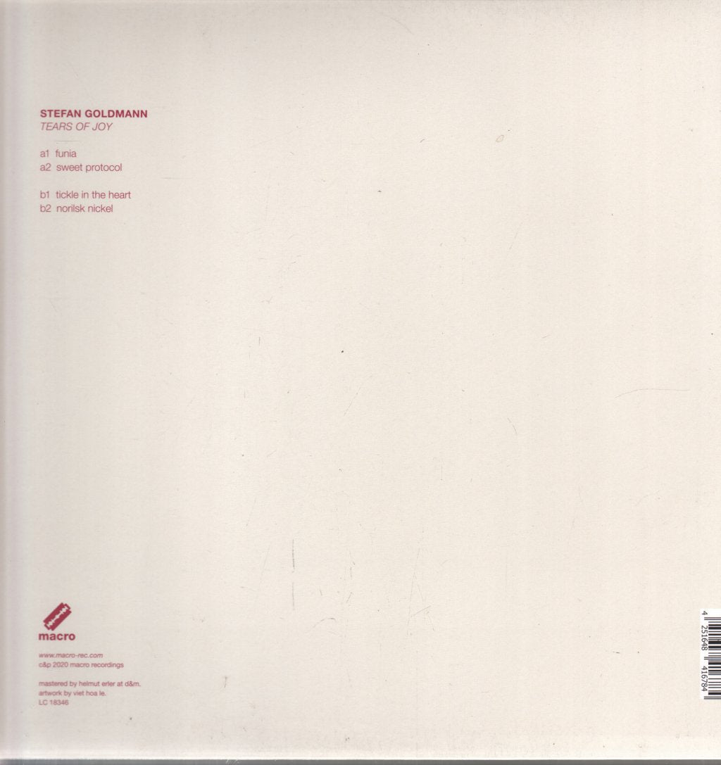 Stefan Goldmann - Tears Of Joy - 12 Inch