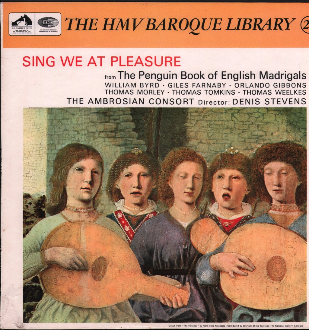 Ambrosian Consort / Denis Stevens - Sing We At Pleasure From The Penguin Book Of English Madrigals - Lp