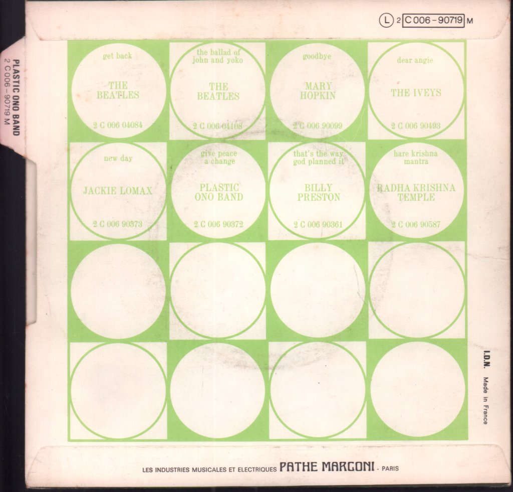 Plastic Ono Band - Cold Turkey - 7 Inch