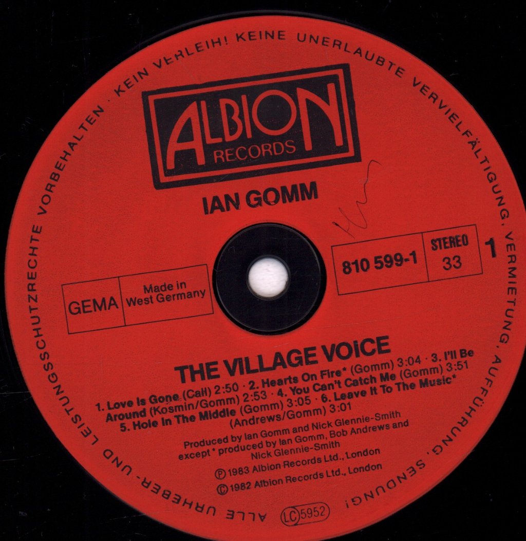 Ian Gomm - Village Voice - Lp