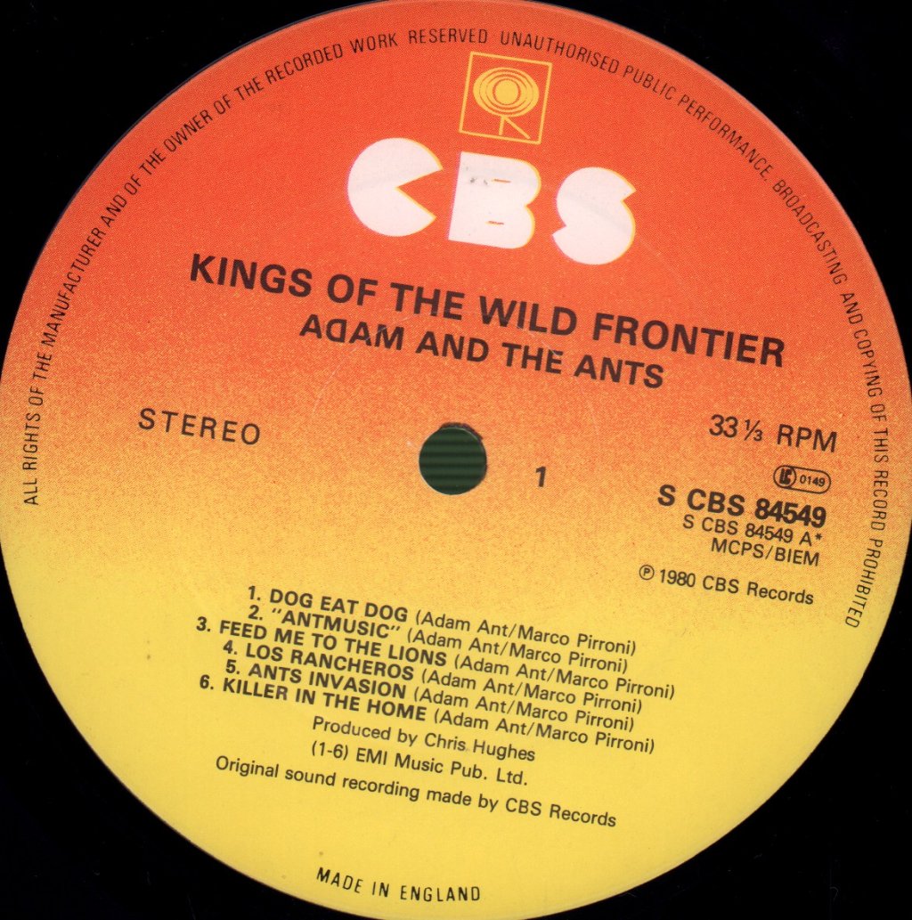 Adam And The Ants - Kings Of The Wild Frontier - Lp