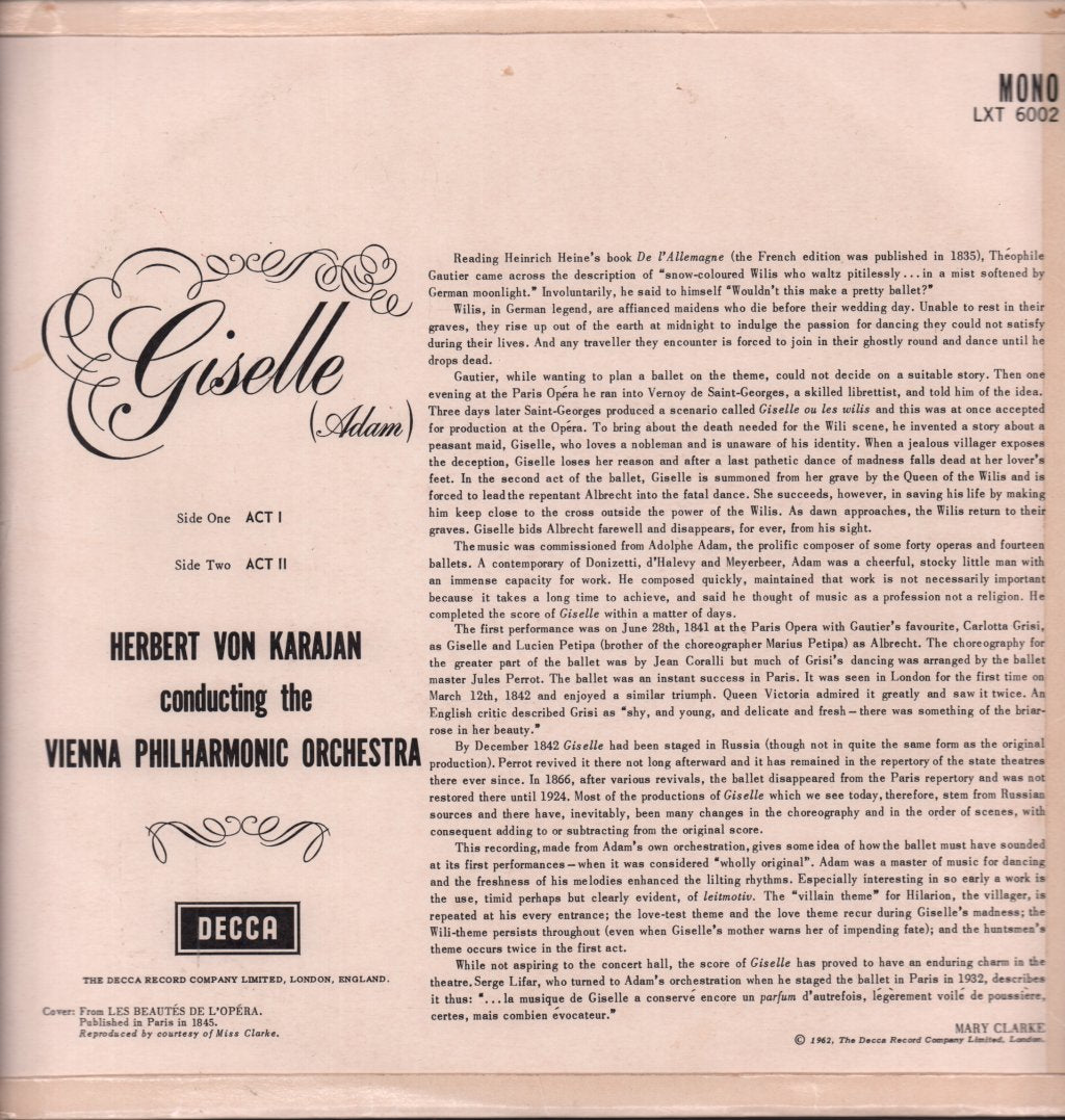 Herbert Von Karajan - Giselle - Lp