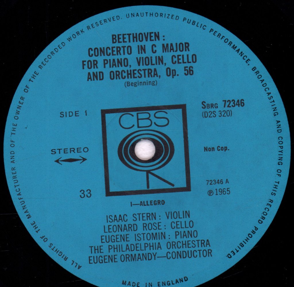 Beethoven - Triple Concerto - Lp