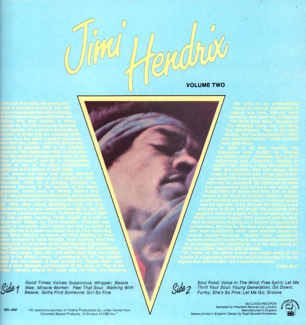 Jimi Hendrix - 20 Golden Pieces Of Volume Two - Lp