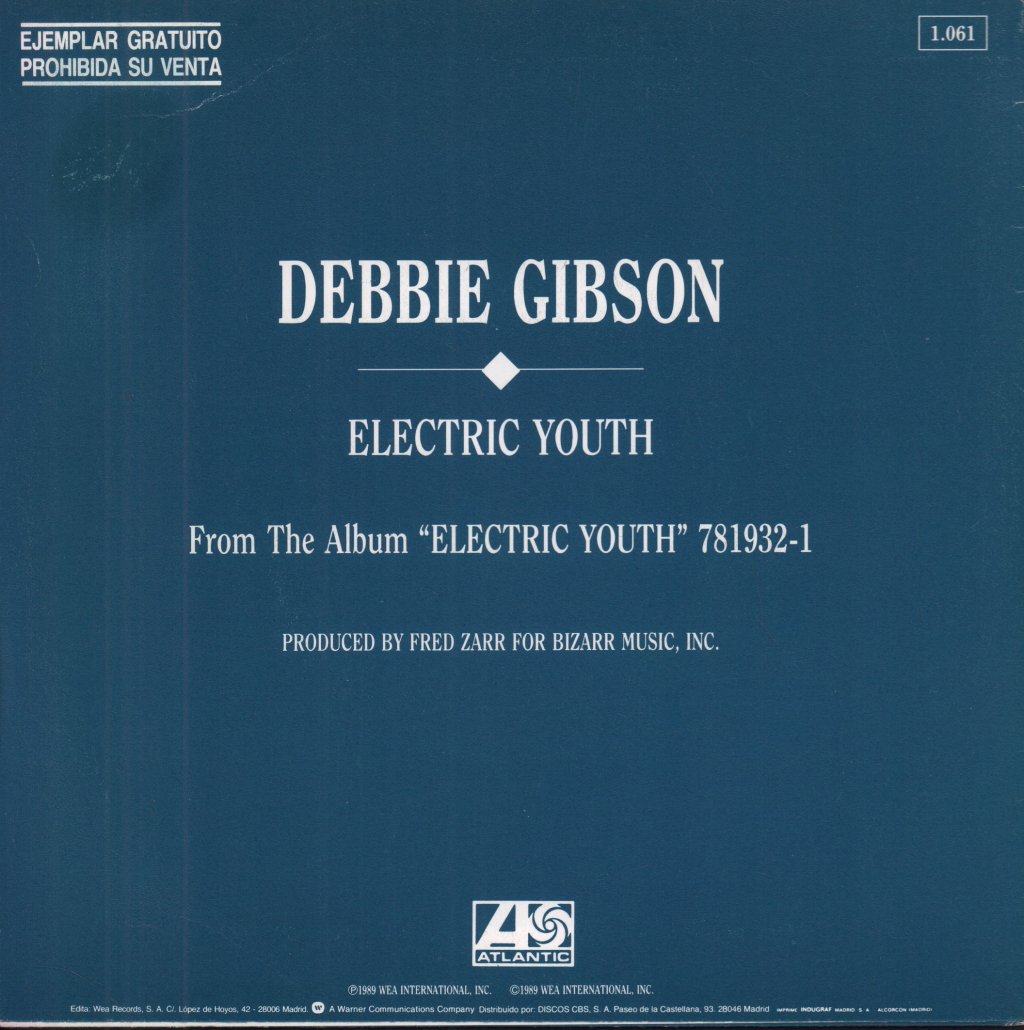 Debbie Gibson - Electric Youth - 7 Inch