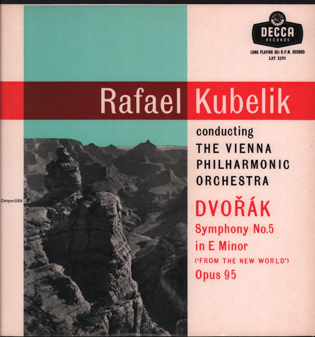 Rafael Kubelik / Vienna Philharmonic Orchestra - Symphony No.5 In E Minor ('From The New World') Opus 95 - Lp