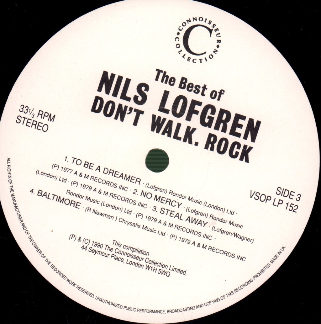 Nils Lofgren - Don't Walk. Rock (Best Of) - Double Lp