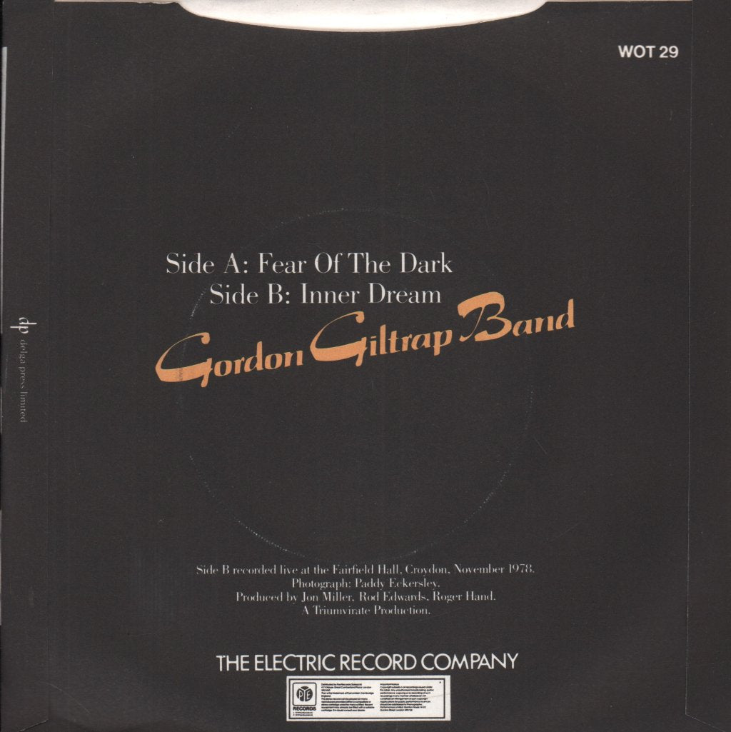 Gordon Giltrap - Fear Of The Dark - 7 Inch