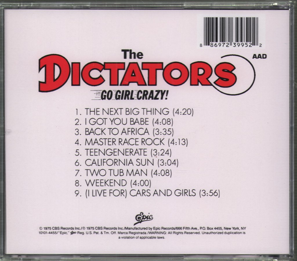Dictators - Go Girl Crazy! - Cd