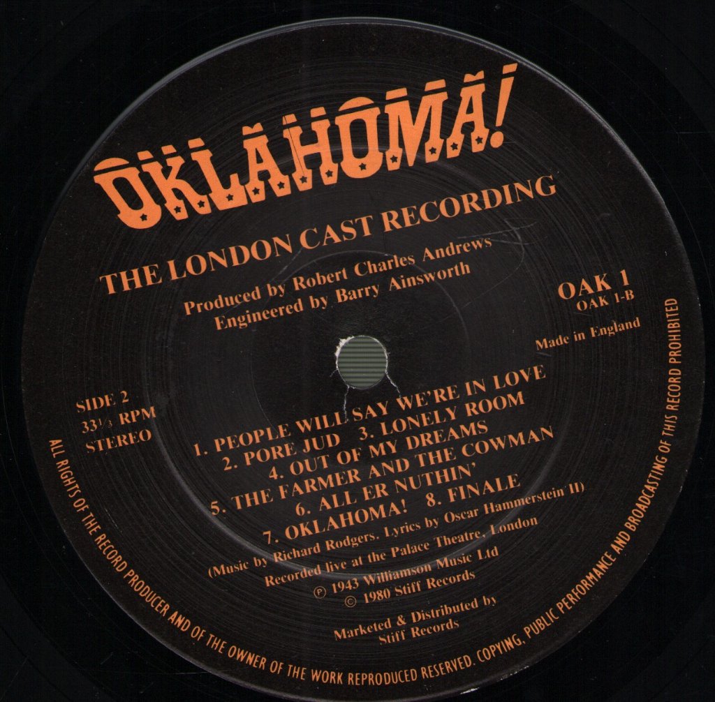 Oklahoma - London Cast Recording - Lp