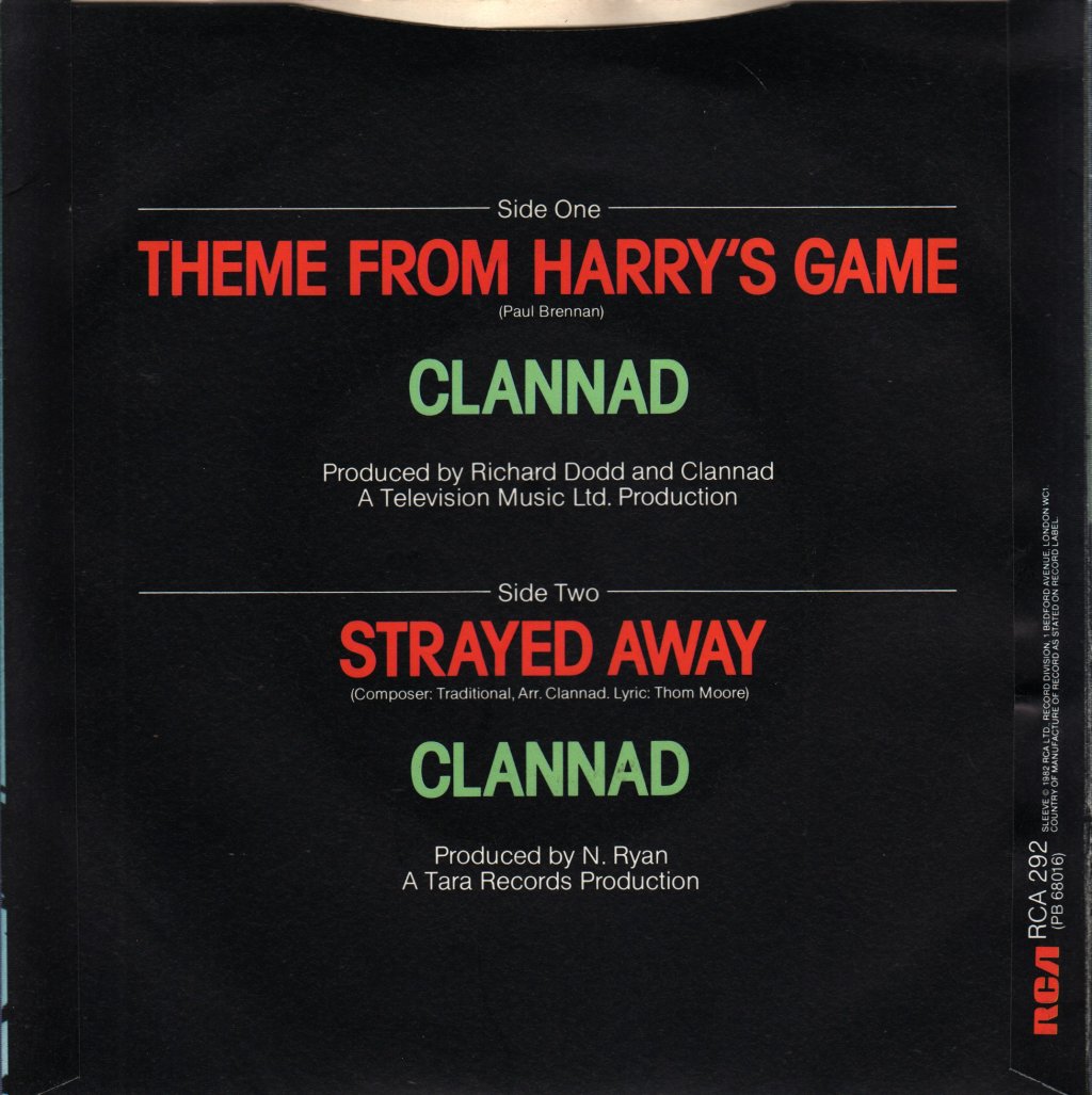 Clannad - Theme From Harry's Game - 7 Inch