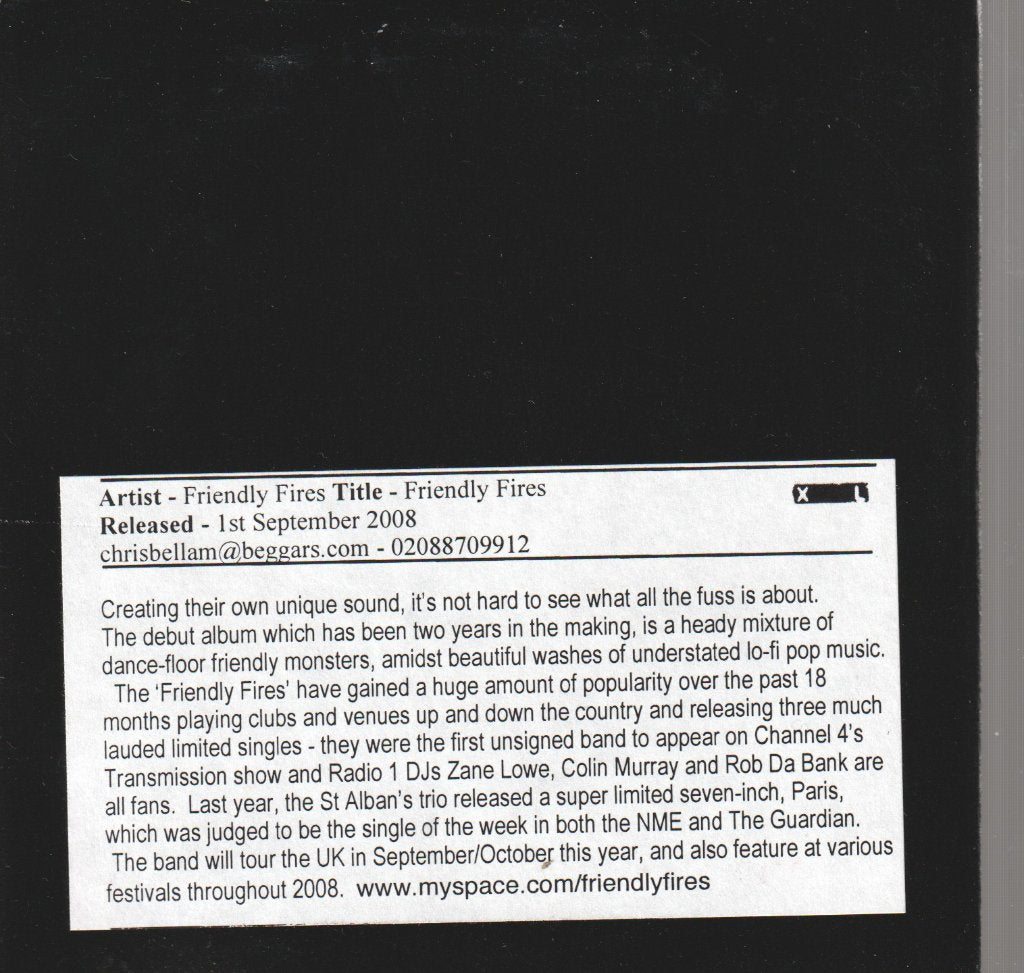 Friendly Fires - Friendly Fires - Cdr
