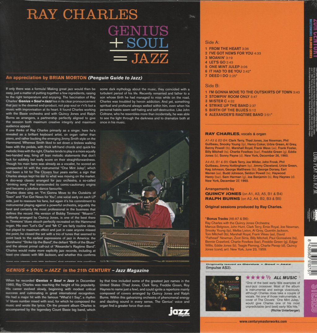 Ray Charles - Genius+Soul=Jazz - Lp