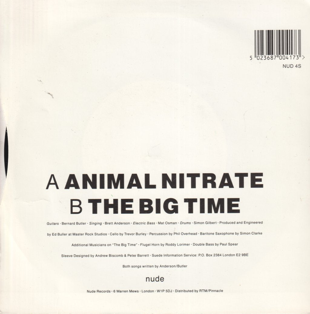 Suede - Animal Nitrate - 7 Inch