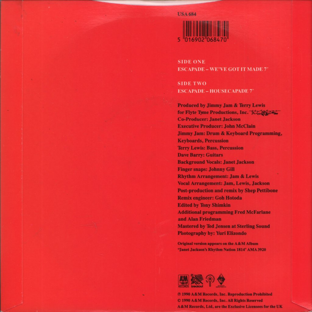Janet Jackson - Escapade - 7 Inch