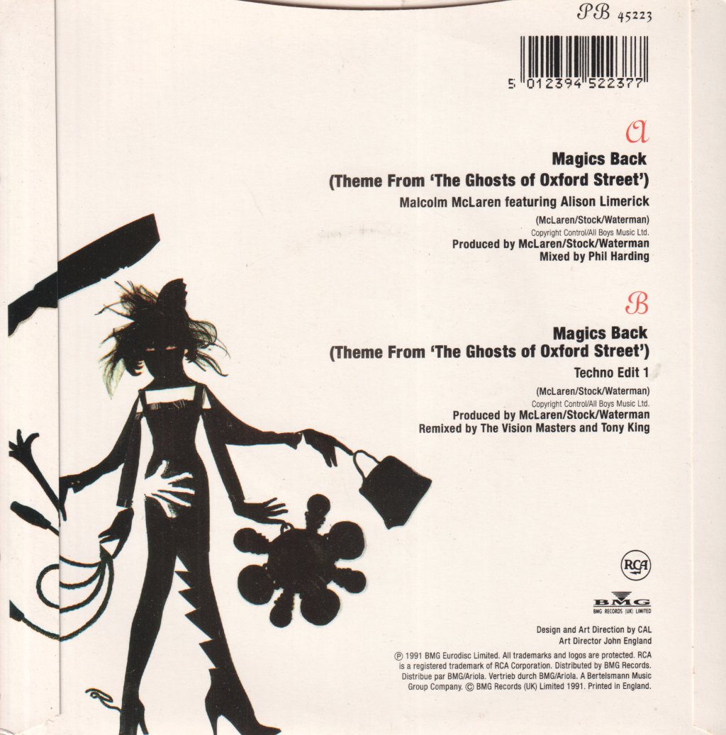 Malcolm Mc Laren Featuring Alison Limerick - Magic's Back - 7 Inch