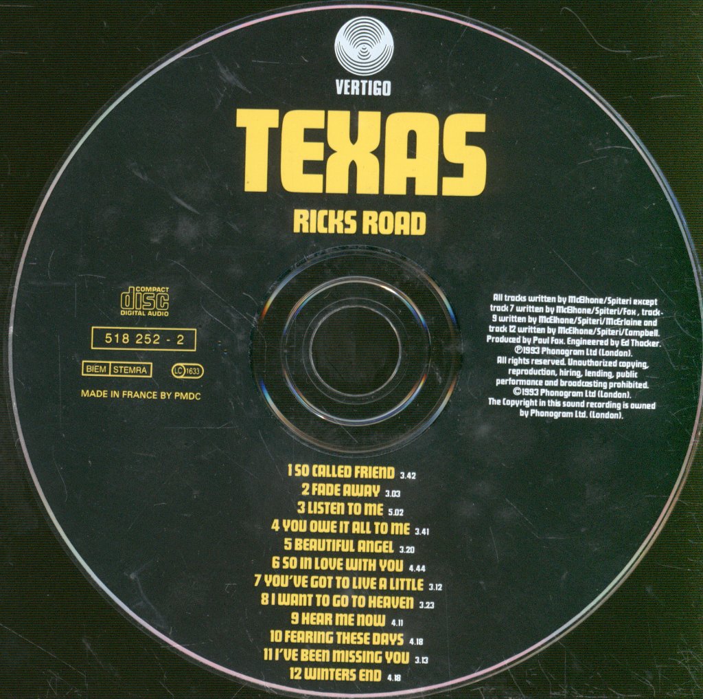 Texas - Ricks Road - Cd