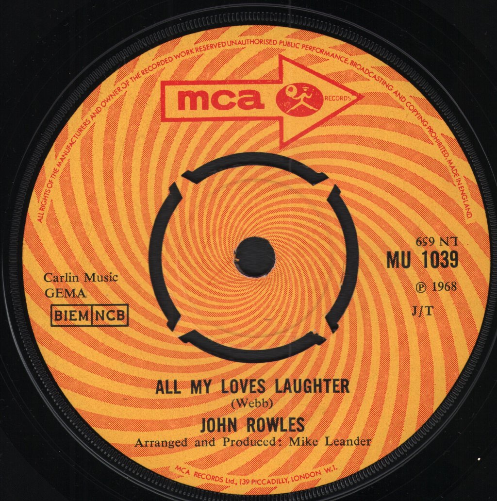 John Rowles - Pain Goes On Forever - 7 Inch