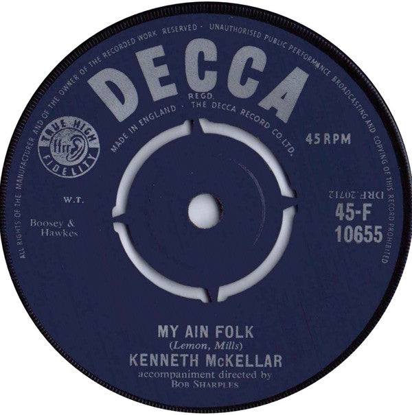 Kenneth McKellar - My Love Is Like A Red Red Rose - 7 Inch
