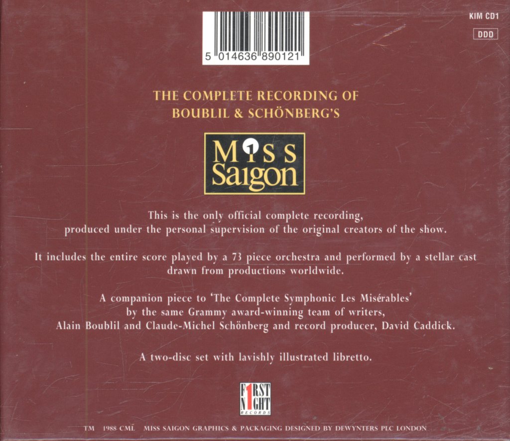 Miss Saigon - Complete Recording - Double Cd
