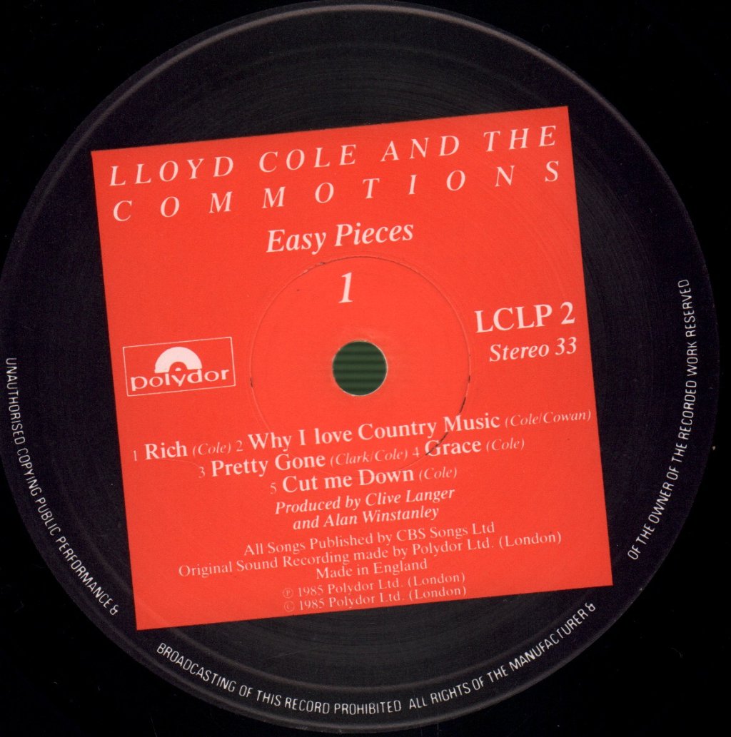 Lloyd Cole And The Commotions - Easy Pieces - Lp