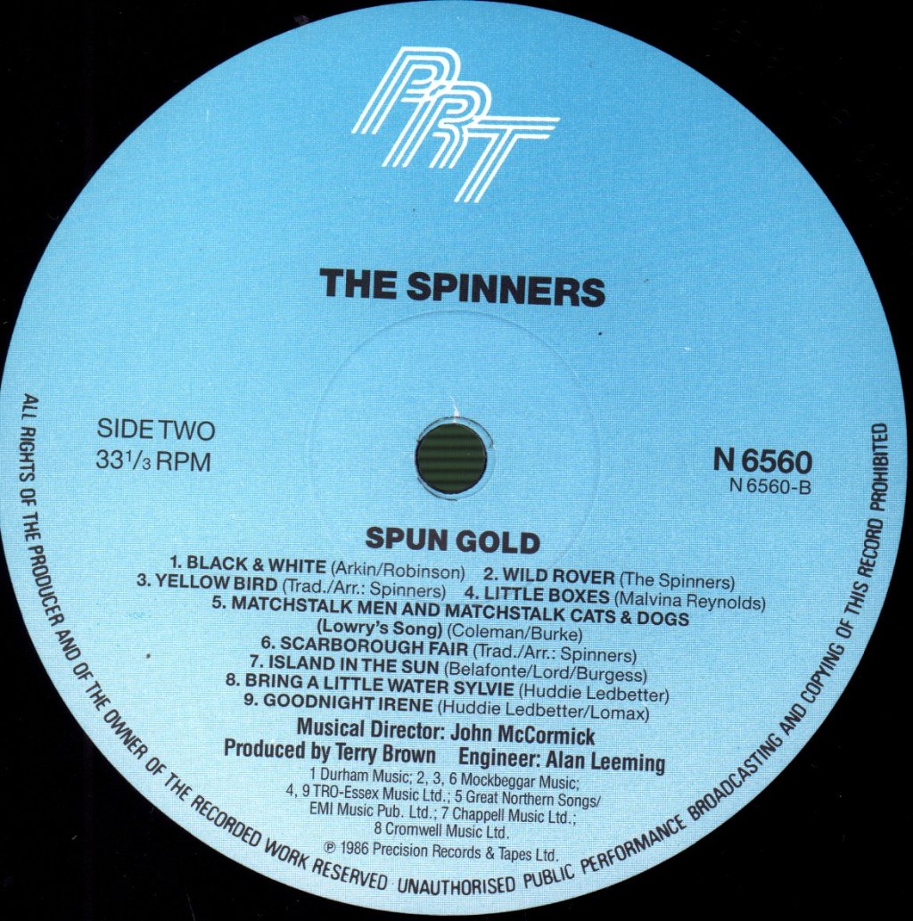 Spinners (Folk Group) - Spun Gold (Very Best Of) - Lp