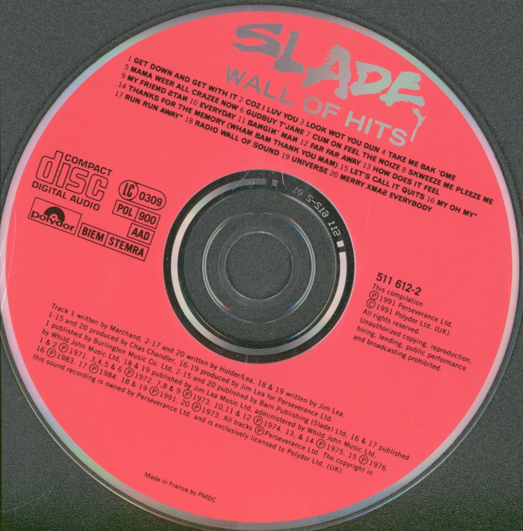 Slade - Wall Of Hits - Cd