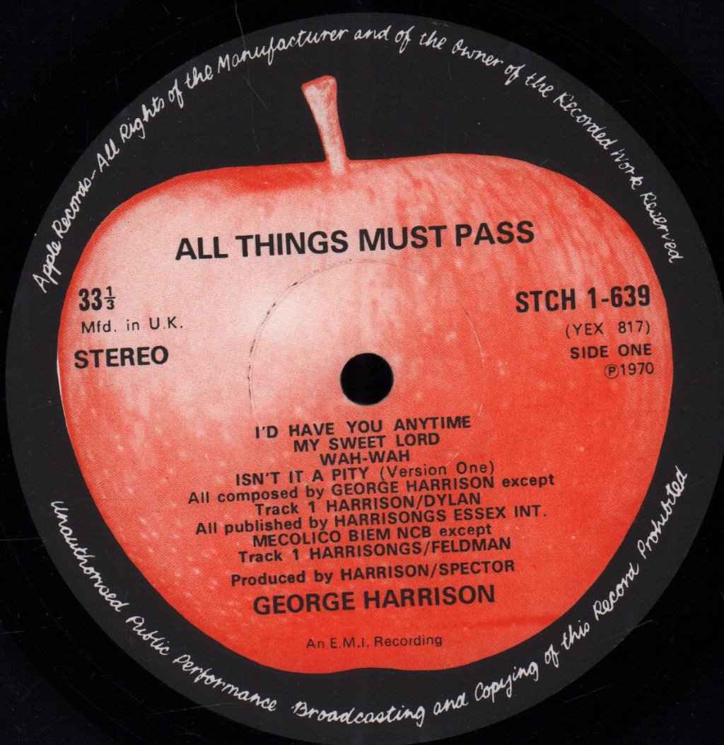George Harrison - All Things Must Pass - Triple Lp