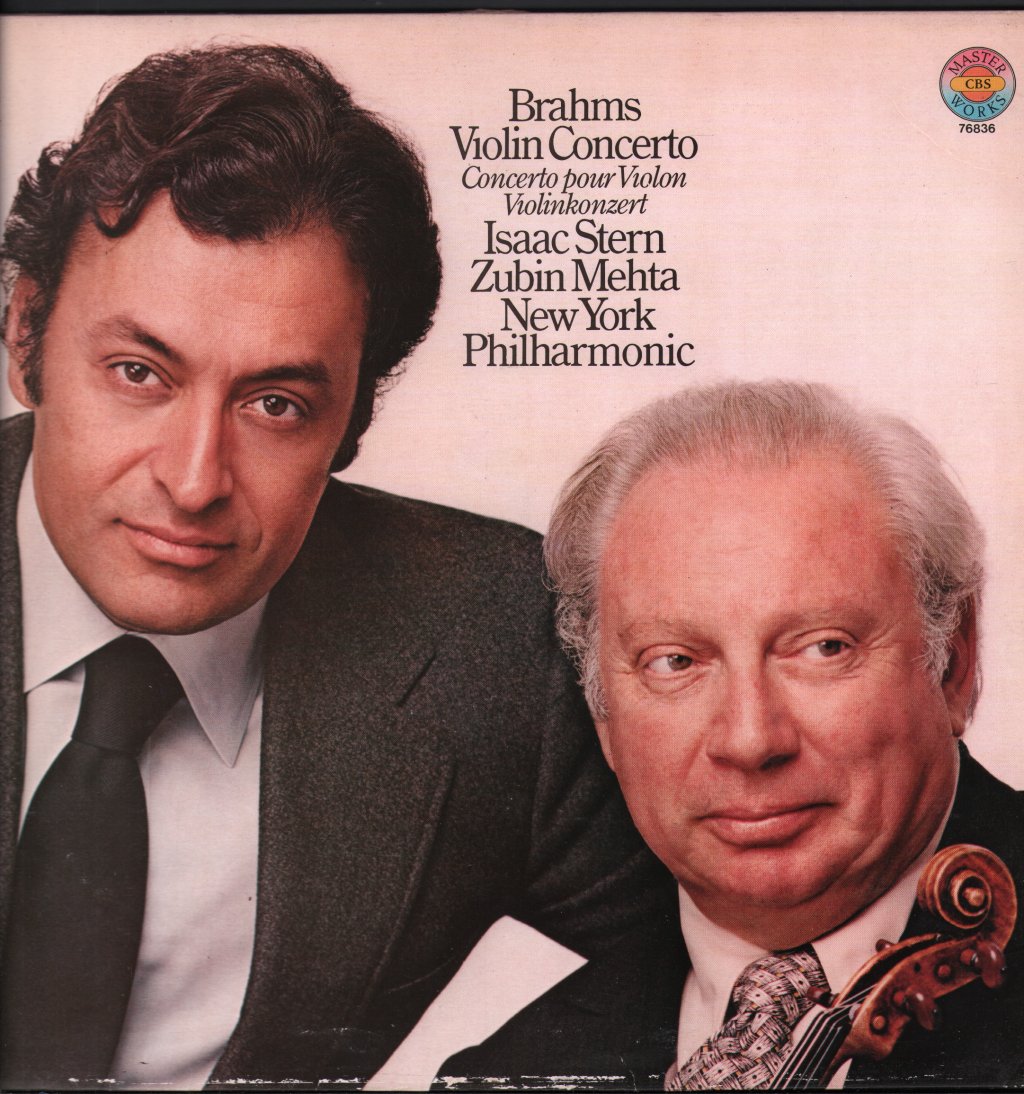 Isaac Stern / Zubin Mehta / New York Philharmonic - Brahms - Violin Concerto - Lp