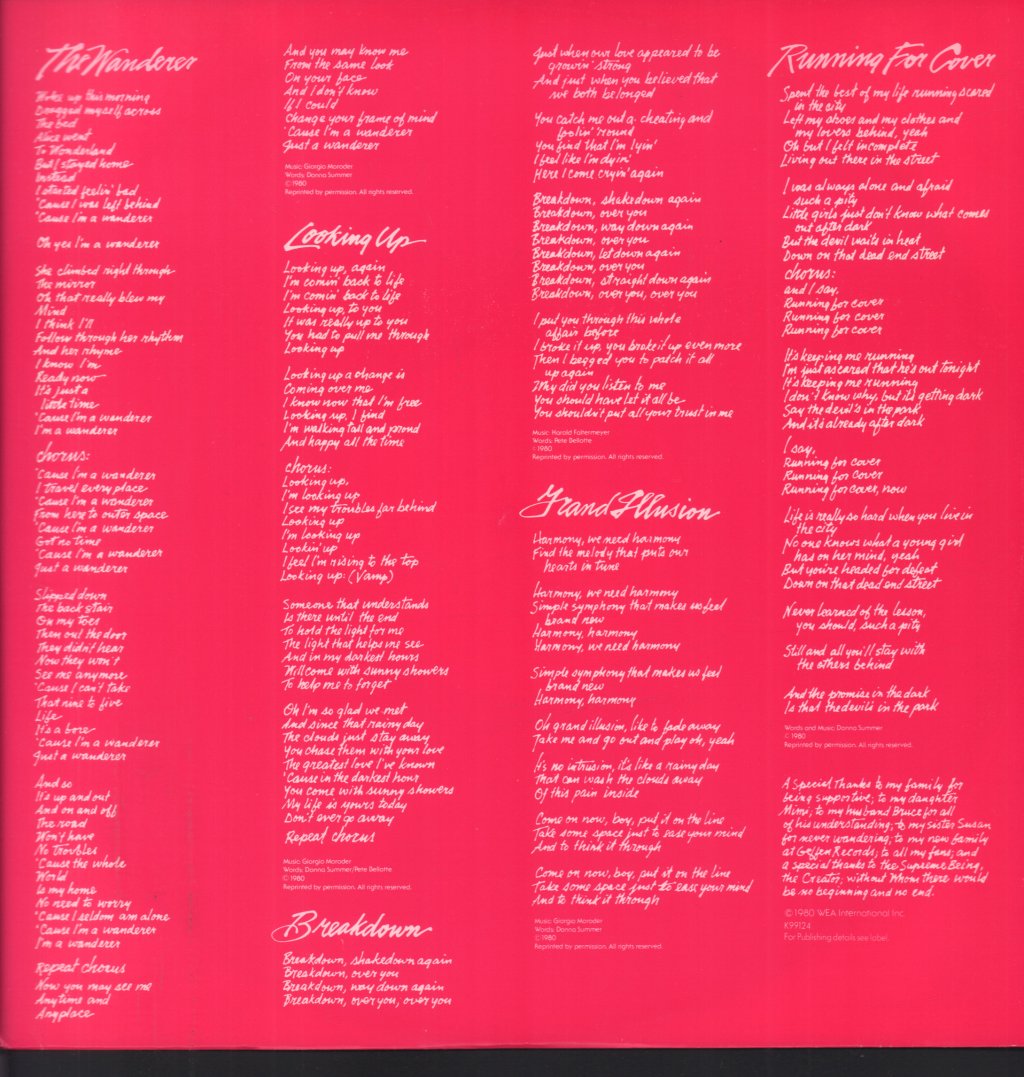 Donna Summer - Wanderer - Lp