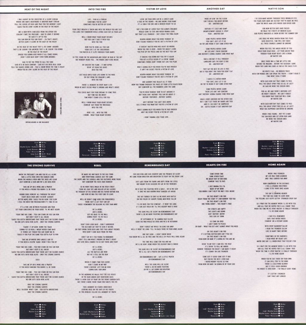 Bryan Adams - Into The Fire - Lp