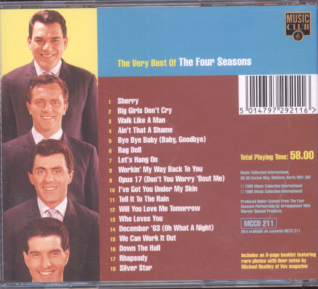 Four Seasons - Very Best Of The Four Seasons - Cd