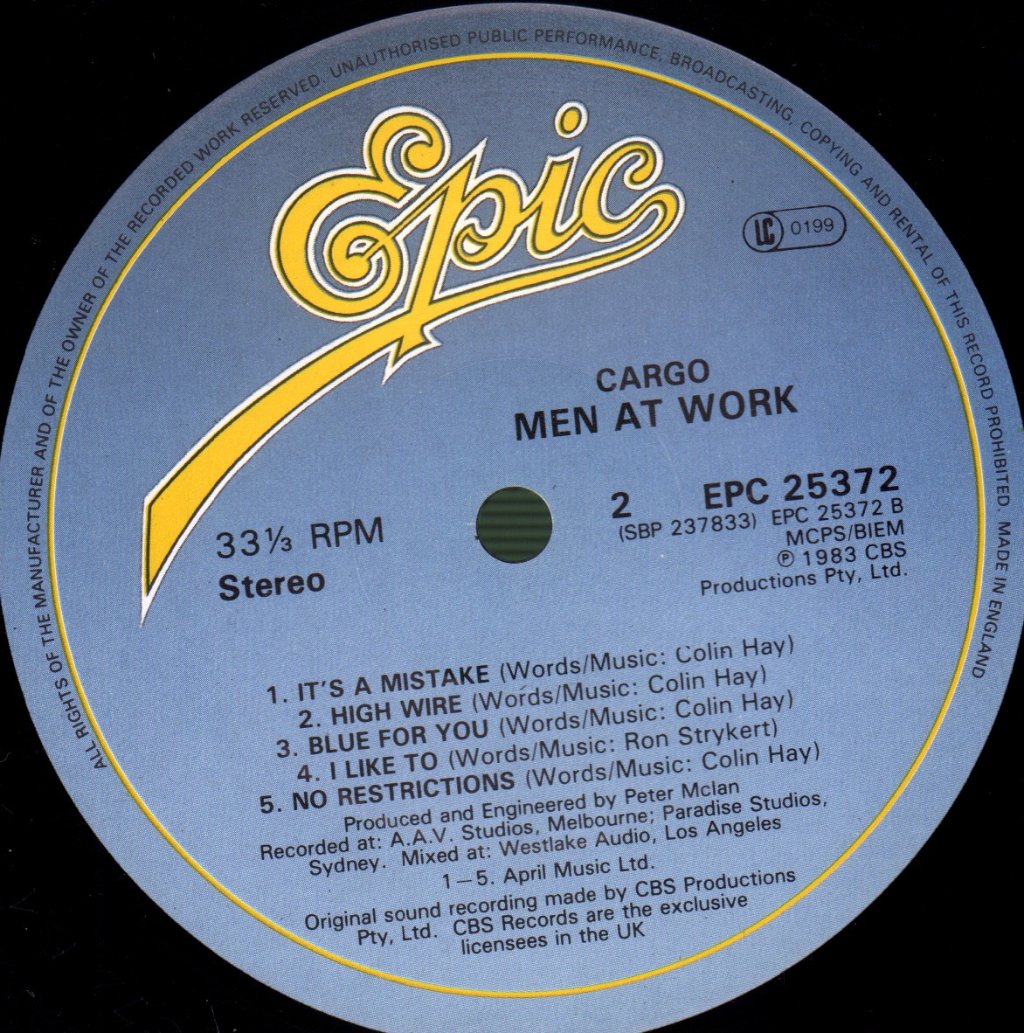 Men At Work - Cargo - Lp
