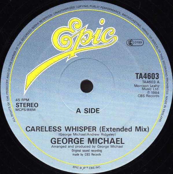 George Michael - Careless Whisper - 12 Inch