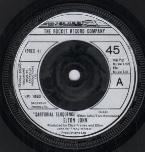 Elton John - Sartorial Eloquence - 7 Inch