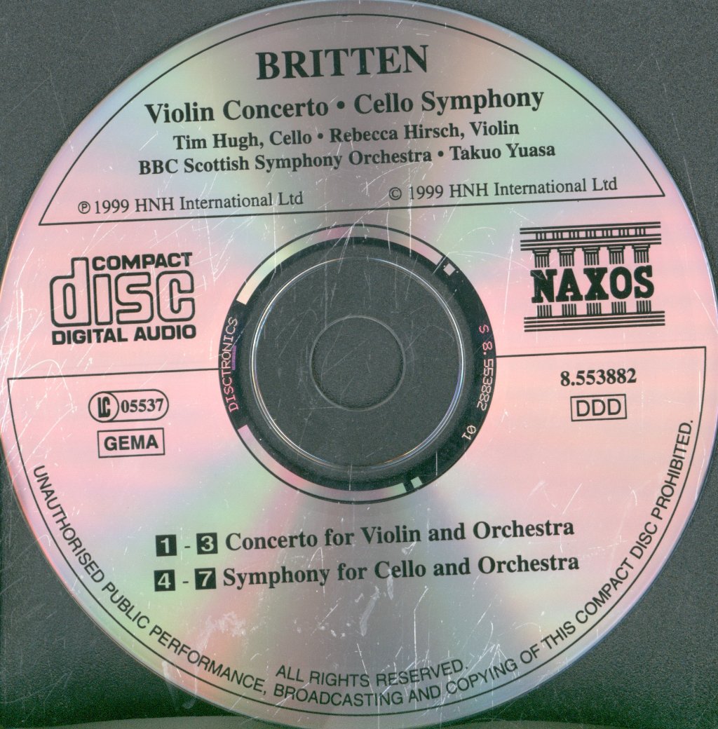 BBC Scottish Symphony Orchestra • Takuo Yuasa - Britten - Violin Concerto • Cello Symphony - Cd