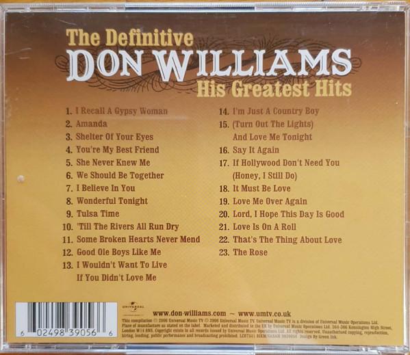 Don Williams - Definitive - His Greatest Hits - Cd