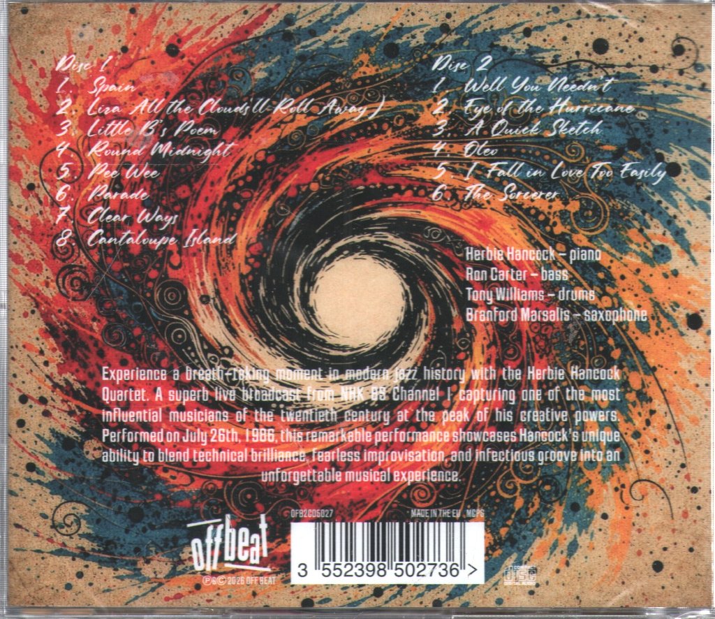 Herbie Hancock Quartet - Eye of the Hurricane Live Japan 1986 - Cd