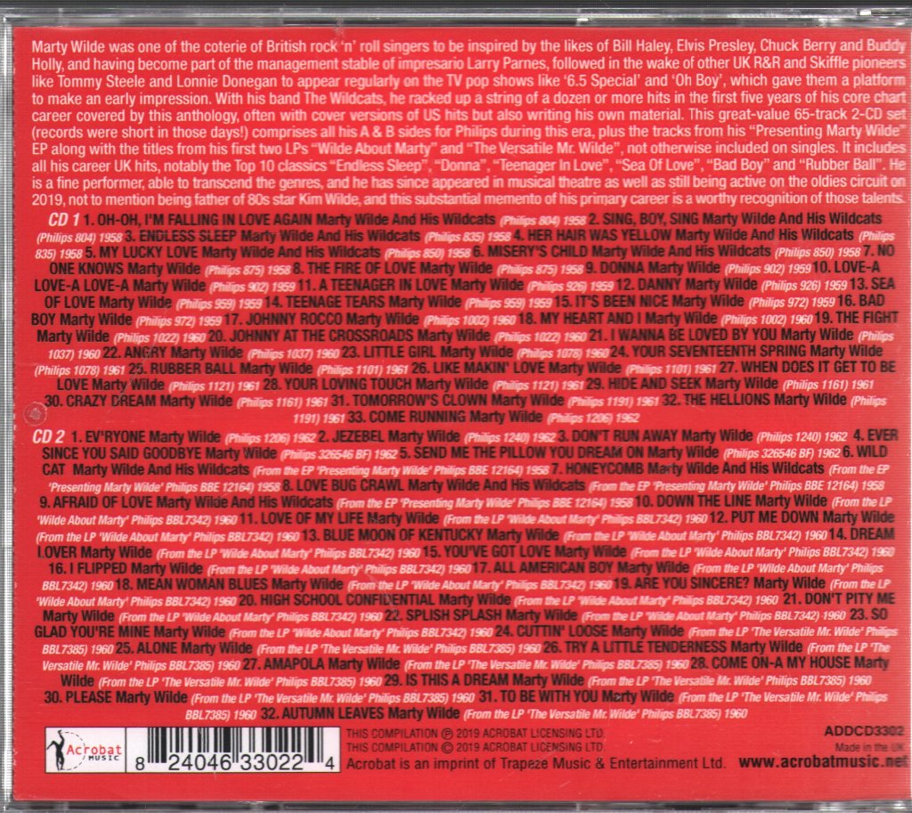 Marty Wilde - Marty Wilde Collection 1958-62 - Double Cd