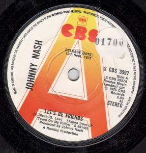 Johnny Nash - Let's Be Friends - 7 Inch