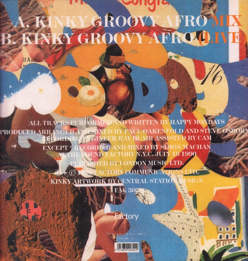 Happy Mondays - Kinky Groovy Afro Mix - 12 Inch