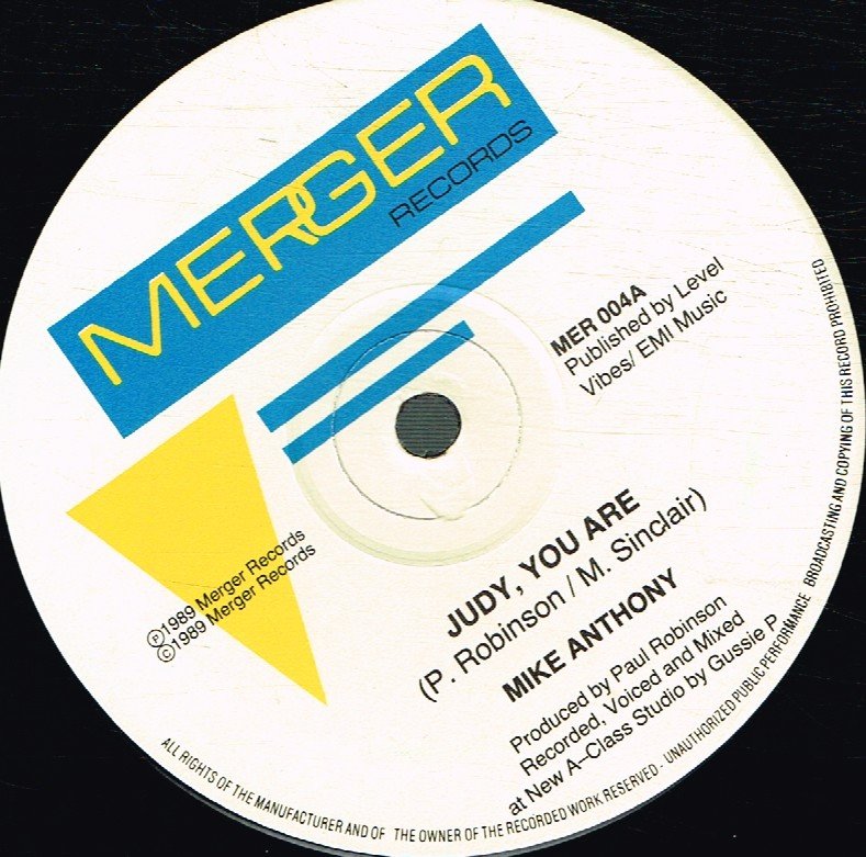 Mike Anthony - Judy, You Are - 12 Inch