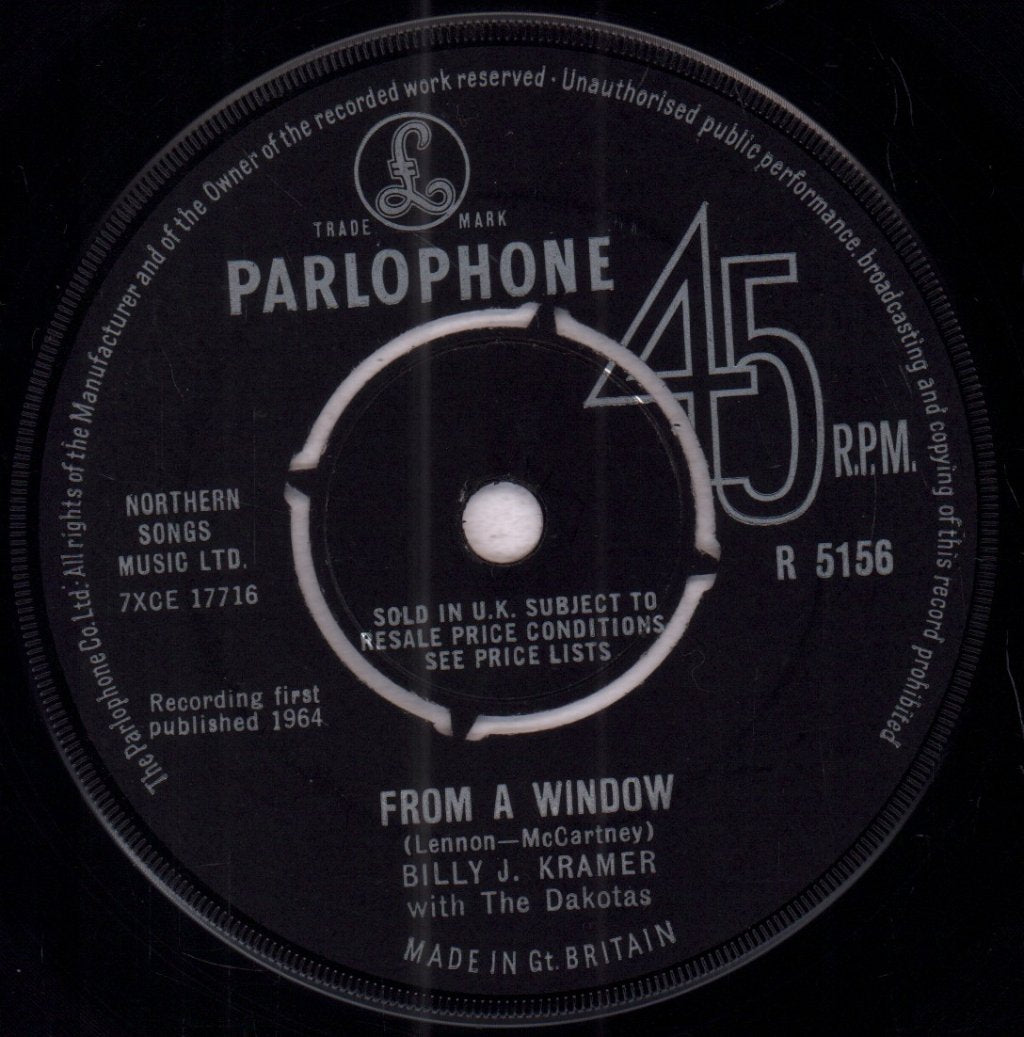 Billy J.Kramer And The Dakotas - From A Window - 7 Inch