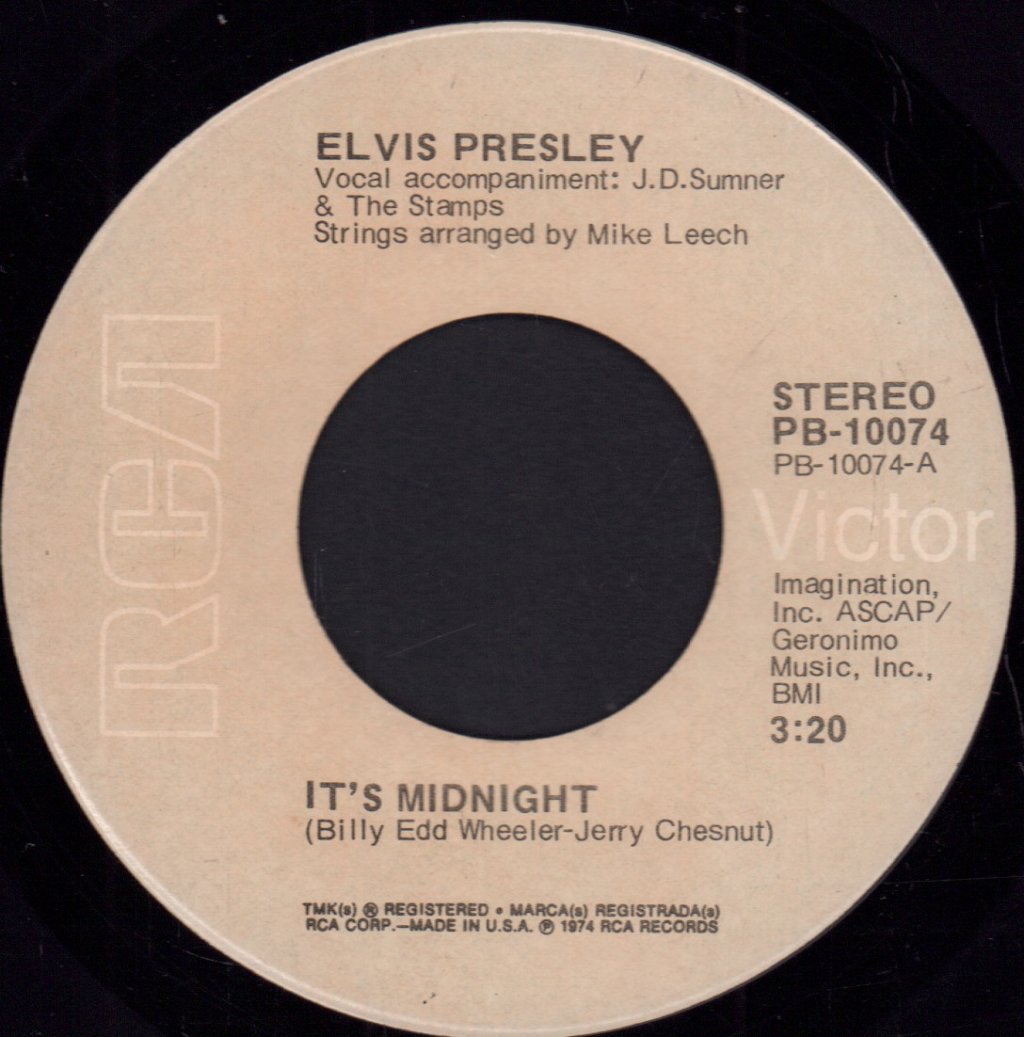 Elvis Presley - It's Midnight - 7 Inch